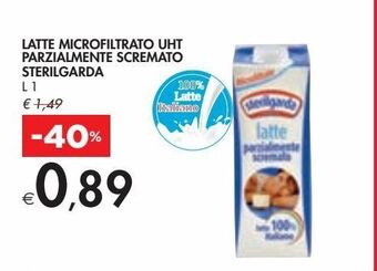 Bennet Latte microfiltrato uht parzialmente scremato sterilgarda l 1 offerta