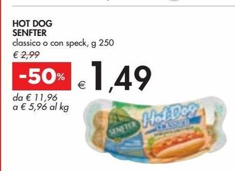 Hot dog senfter classico o con speck g 250