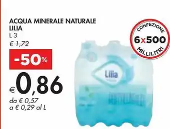 Acqua minerale naturale lilia l 3
