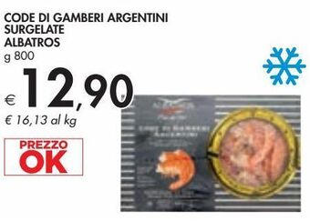 Bennet Code di gamberi argentini surgelate albatros g 800 offerta