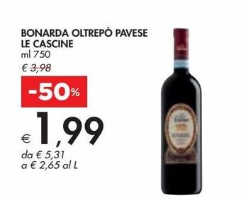 Bennet Bonarda oltrepo' pavese le cascina ml 750 offerta