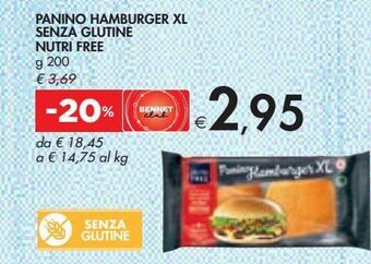 Panino hamburger xl senza glutine nutri free g 200