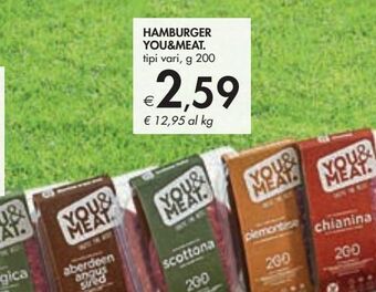 Hamburger you&meat tipi vari g 200