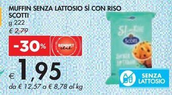 Bennet Muffin senza lattosio si con riso scotti g 222 offerta