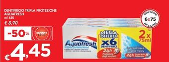 Dentifricio tripla protezione aquafresh ml 450