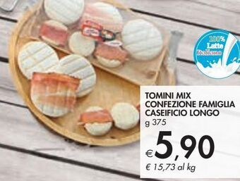 Bennet Tomini mix conf. famiglia caseificio longo g 375 offerta