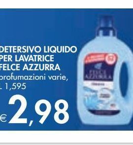 Bennet Detersivo felce azzurra liquido per lavatrice profumazioni varie l 1.595 offerta
