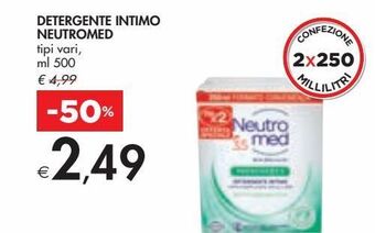 Bennet Detergente intimo neutromed tipi vari ml 500 offerta