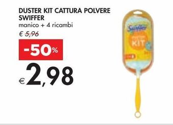 Bennet Duster kit cattura polvere swiffer manico + 4 ricambi offerta