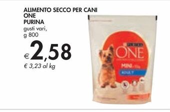 Bennet Alimento secco per cani purina one gusti vari g 800 offerta