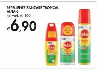 Bennet Repellente zanzare tropical autan tipi vari ml 100 offerta