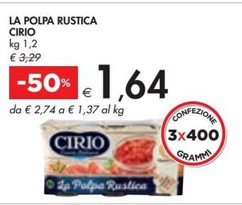 Bennet La polpa rustica cirio kg 1.2 offerta