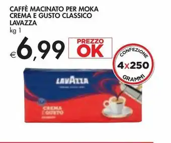 Bennet Caffè macinato per moka crema e gusto classico lavazza 1 kg offerta