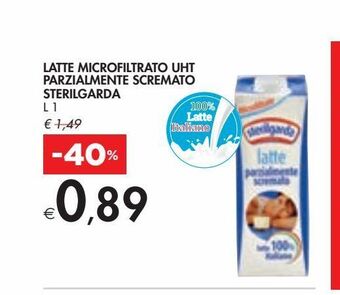 Bennet Latte microfiltrato uht parzialmente scremato sterilgarda l 1 offerta