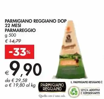 Bennet Parmigiano reggiano parmareggio dop 22 mesi g 500 offerta