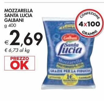 Mozzarella santa lucia galbani g 400