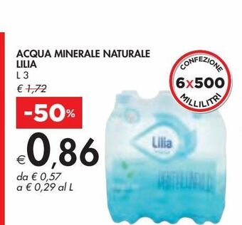 Acqua minerale naturale lilia l 3