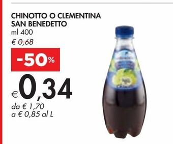Bennet Chinotto o clementina san benedetto ml 400 offerta