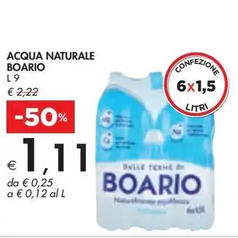 Bennet Acqua naturale boario l 9 offerta