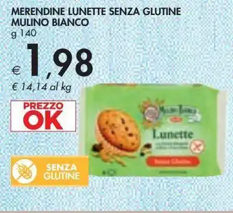 Bennet Merendine lunette senza glutine mulino bianco g 140 offerta