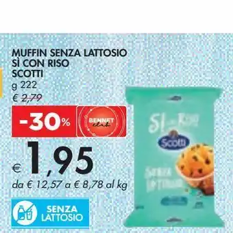 Muffin senza lattosio si con riso scotti g 222
