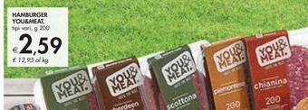 Bennet Hamburger you&meat tipi vari g 200 offerta