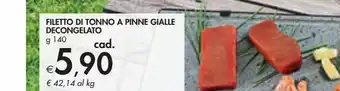 Bennet Filetti di tonno a pinne gialle decongelato g 140 offerta