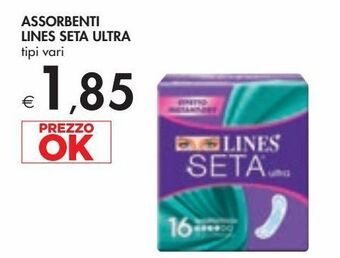 Bennet Assorbenti lines seta ultra tipi vari offerta