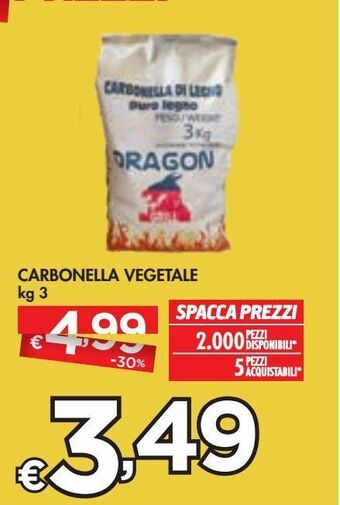 Carbonella vegetale 3 kg