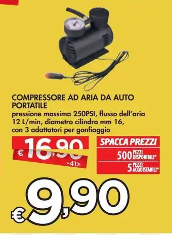 Bennet Compressore d'aria da auto portatile offerta