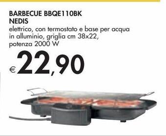 Bennet Barbecue bbqe110bk nedis offerta