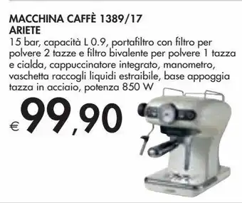 Bennet /macchina caffe ariete offerta