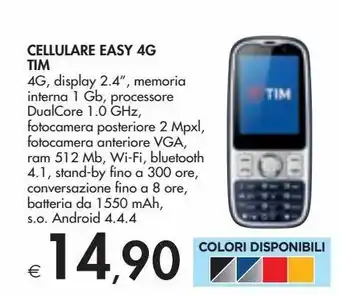 Cellulare easy 4g tim