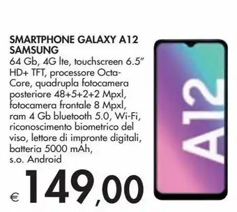 Bennet Smartphone samsung galaxy a12 offerta