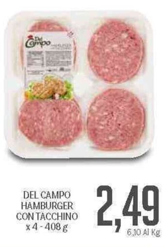 Supermercati Piccolo Del Campo Hamburger con Tacchino x 4 - 408 g offerta