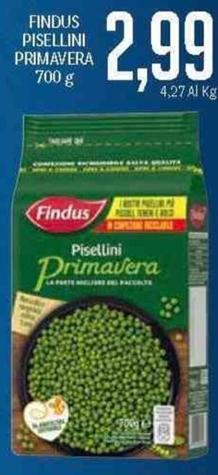 Supermercati Piccolo Findus Pisellini Primavera 700 g offerta