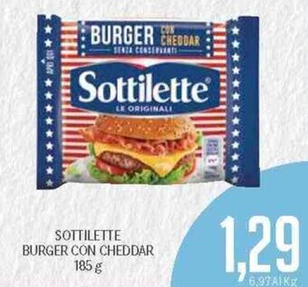 Supermercati Piccolo Sottilette Burger con Cheddar 185 g offerta
