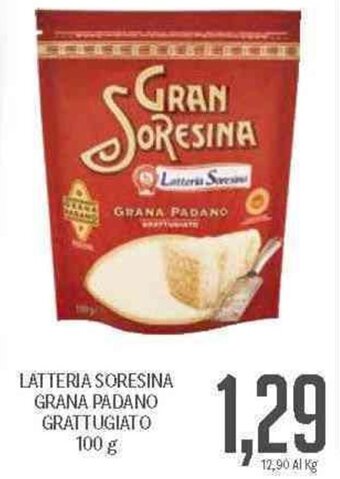 Supermercati Piccolo Latteria Soresina Grana Padano Grattugiato 100 g offerta