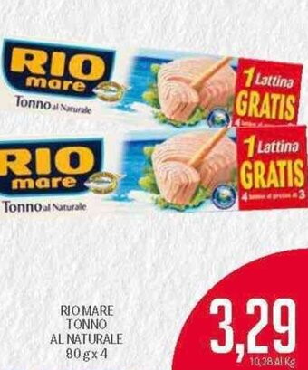 Supermercati Piccolo Rio Mare Tonno al Naturale 80 gx4 offerta