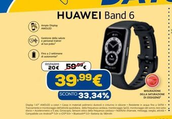 Euronics Huawei band 6 offerta