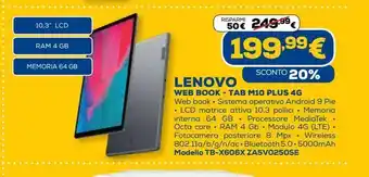 Euronics Web book lenovo - tab m10 plus 4g offerta