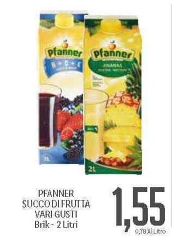 Supermercati Piccolo Pfanner Succo di Frutta vari gusti Brik 2 Litri offerta