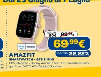 Euronics Amazfit smartwatch - gts 2 mini offerta