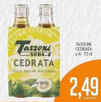 Supermercati Piccolo Tassoni Cedrata x 4 -72 cl offerta