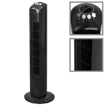 Ventilatore a colonna nero 50w con timer e 3 velocità oscillante 2630