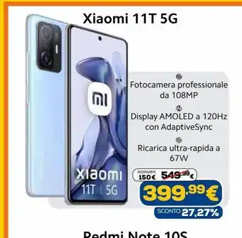 Euronics Xiaomi 11t 5g offerta