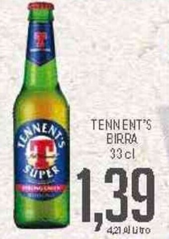 Supermercati Piccolo Tennent's Birra 33 cl offerta
