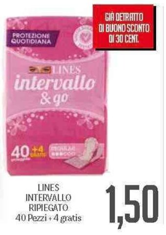 Supermercati Piccolo Lines Intervallo Ripiegato 40 pezzi + 4 gratis offerta