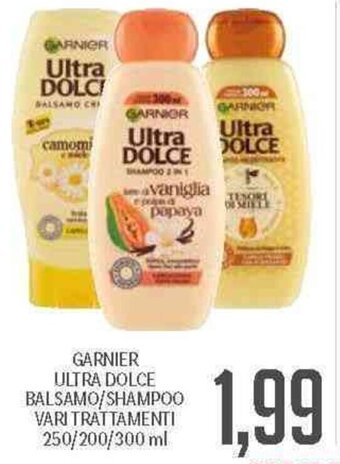 Supermercati Piccolo Garnier Ultra Dolce Balsamo/Shampoo vari trattamenti 250/200/300 ml offerta