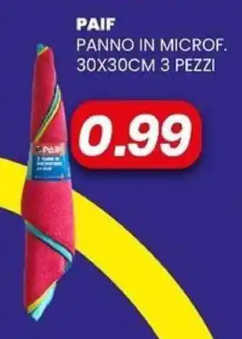 Paif Panno in Microf. 30x30 cm 3 pezzi